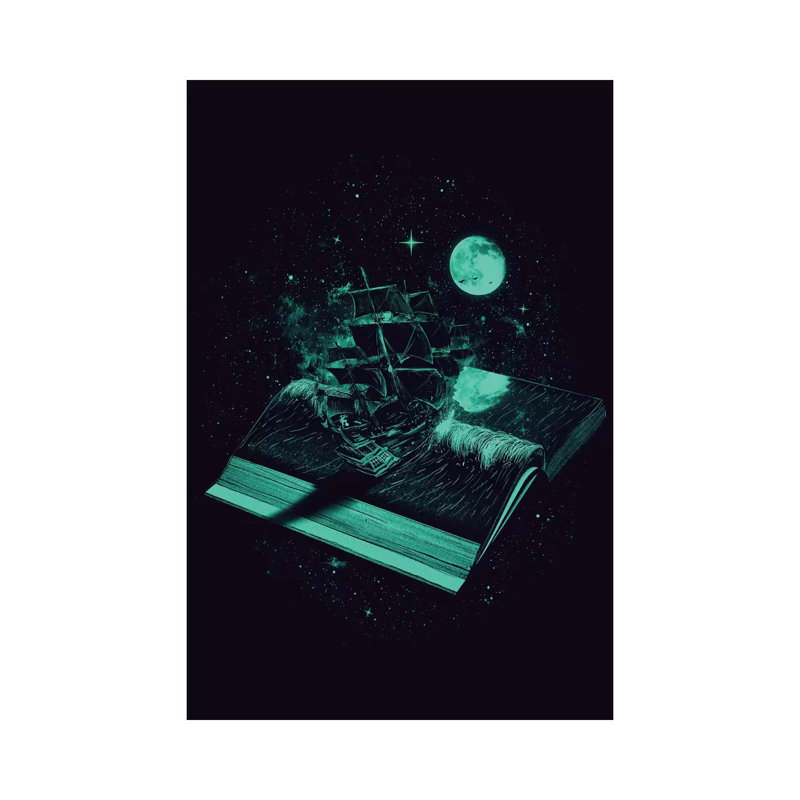 Crossing The Rough Sea Of Knowledge by Nicebleed - Print on Canvas, Wrapped Canvas, 66.04cm H x 45.72cm W x 1.91cm D