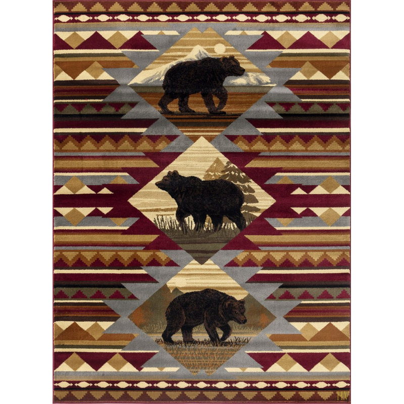 Nature's Nest GC_CBL3001  7 Ft. 10 In. X 10 Ft. 3 In. Lodge Area Rug, Rectangle 7'10" x 10'3"