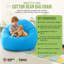 Fauteuil à billes monogramme en coton | Rempli de billes de polystyrène et de mousse CertiPUR | Parfait pour les adolescents et les adultes-93819399-93819407-119880312