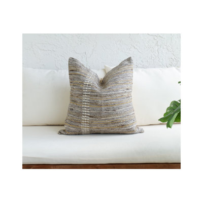 Gray Textured Pillow