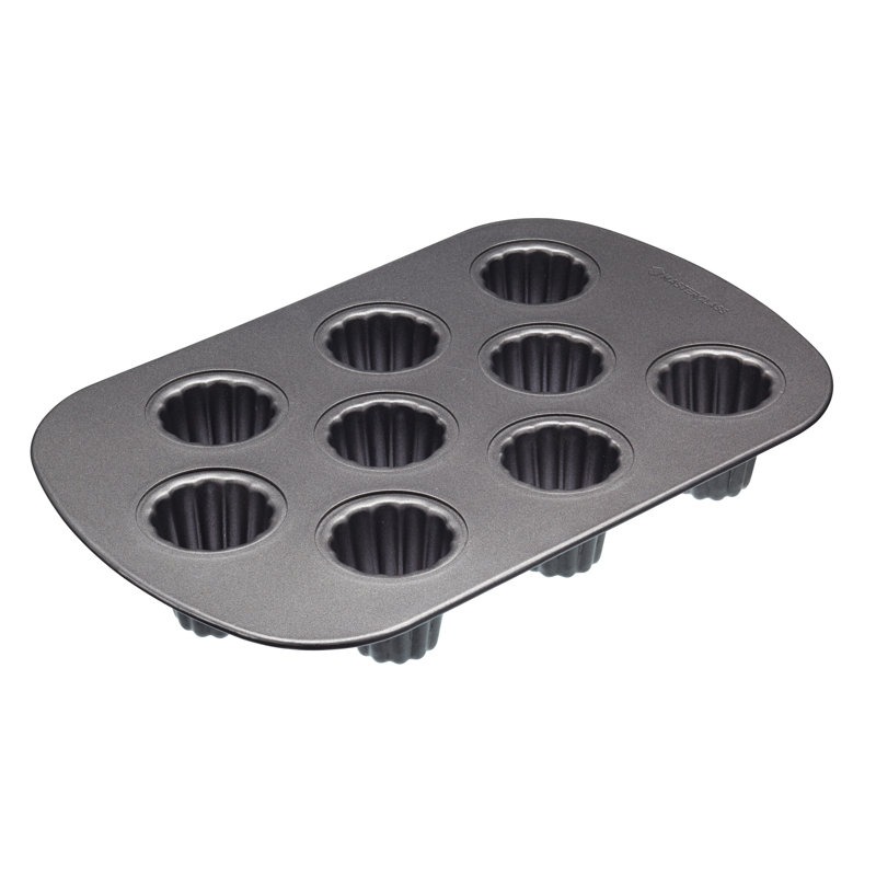 MasterClass 9 Cup Non-Stick Carbon Steel Mould with Lid