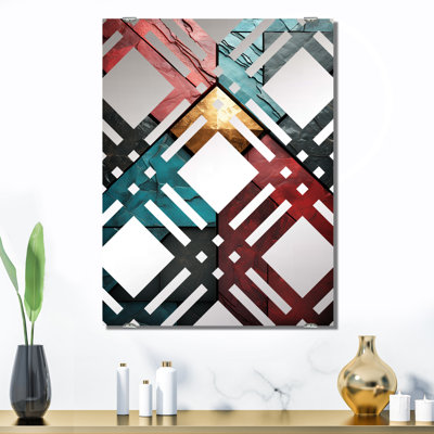 Sil - Miroir mural décoratif à carreaux abstraits MIR137409