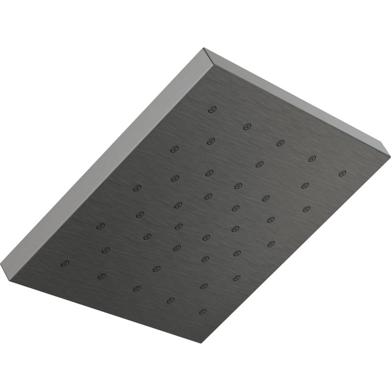 Rain Fixed Shower Head with H2Okinetic Technology, Lumicoat Black Stainless
