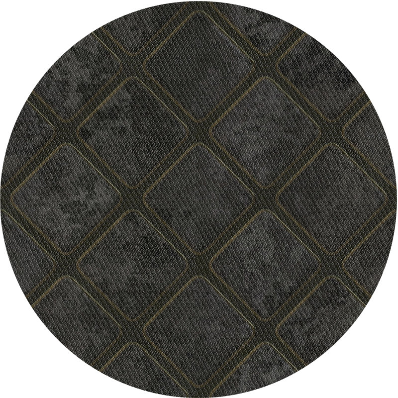 Geometric Indoor Rug, Round 6'