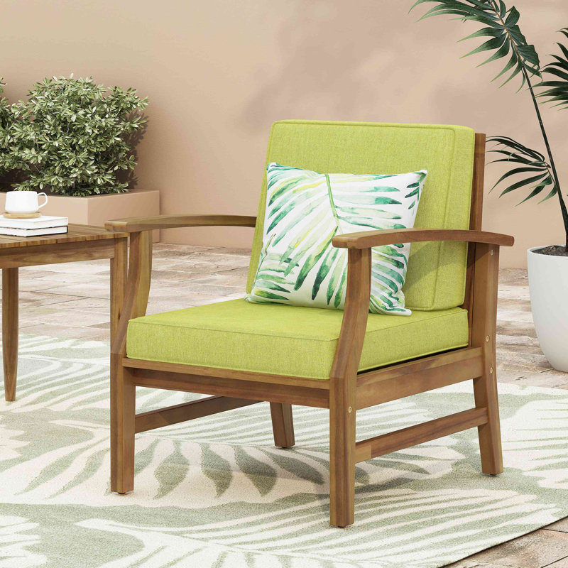 Fauteuil club, Naturel, Vert