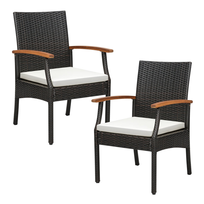 Chaise de patio avec coussin Aracia