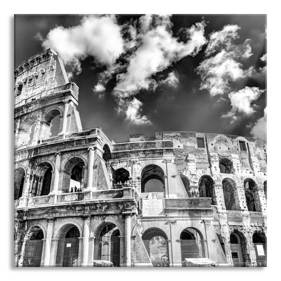 Glasbild Colosseum bei Tag in Rom