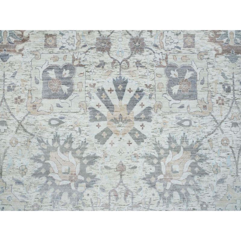 Tapis unique en soie nouvel âge 12 pi x 15 pi 5 po Rhawnie