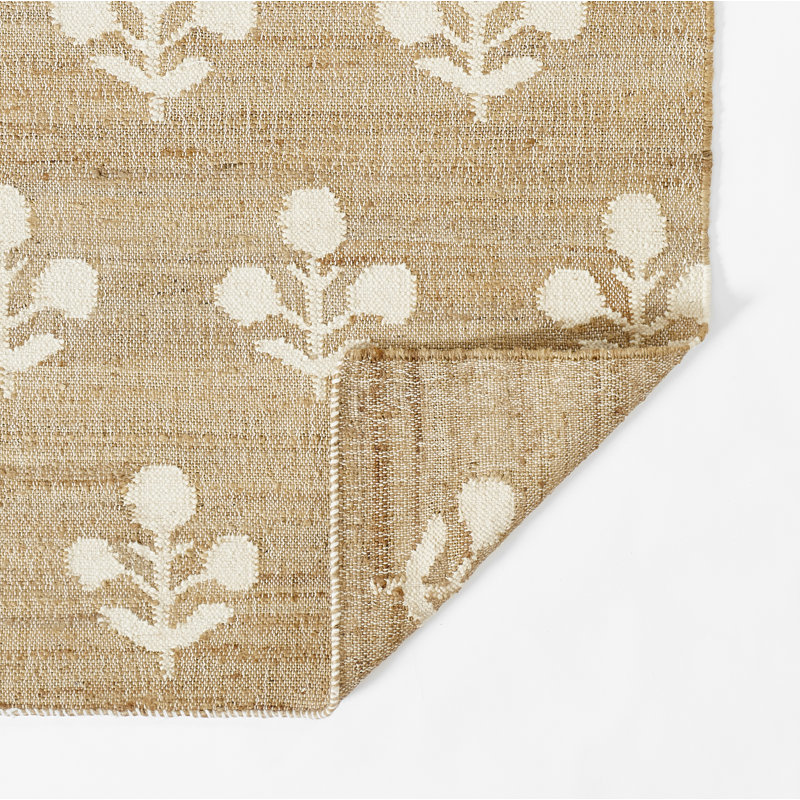 Erin Gates by Momeni Orchard Bloom Natural Hand Woven Wool and Jute Area Rug, Rectangle 9' x 12'