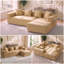 Modern Oversized 262cm Boneless Corner Sofa L-Shaped Chenille Sofa With Storage Pockets-131208776-131208779