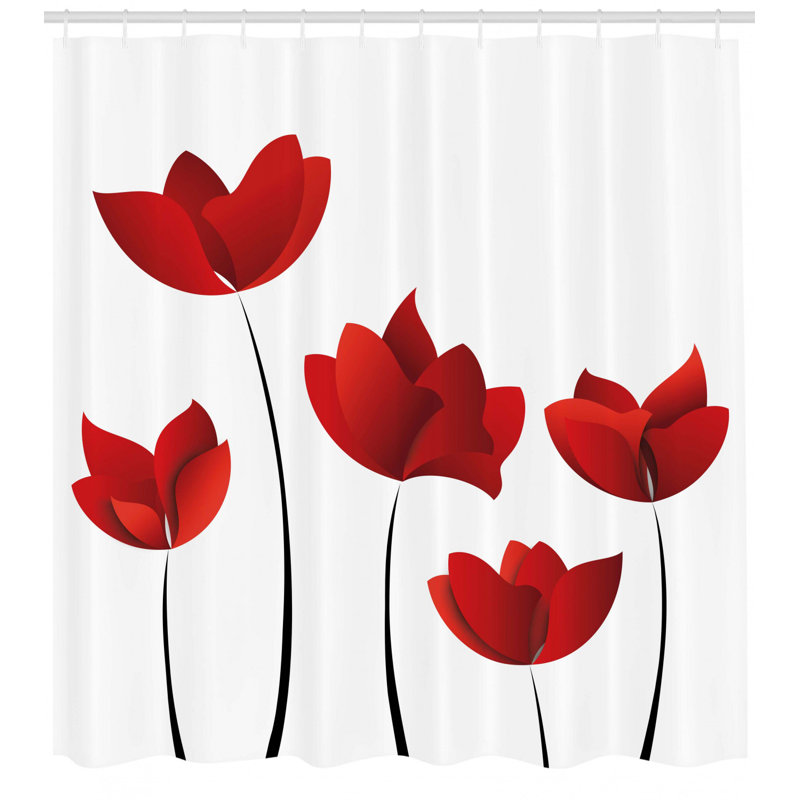 Mixed Shower Curtain with Hooks Included