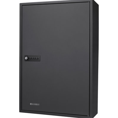 Armoire réglable 200 avec serrure - acier gris, fixation murale, étiquettes colorées pour un contrôle des clés efficace, fabrication en acier, rangement simplifié
