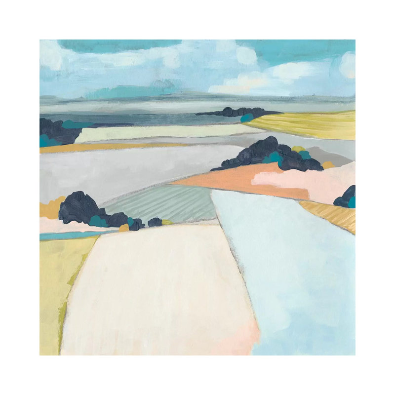 Chromatic Fields II by June Erica Vess - Wrapped Canvas Painting, 93.98 cm H x 93.98 cm W x 3.175 cm D
