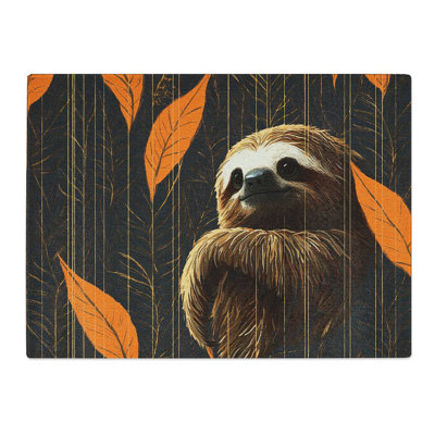 Sloth  Glass Chopping Board