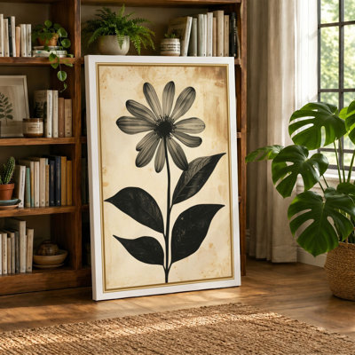 Daisy Study Botanical - Wrapped Canvas