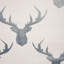 Sophie Laurence Geometric Stag Wallpaper Navy Blue Grey Forest Deer N10084