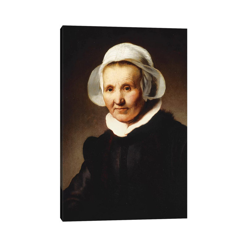 Portrait of a Lady, Aged 62, Perhaps Aeltje Pietersdr by Rembrandt van Rijn - 1 Piece Painting on Canvas, Wrapped Canvas