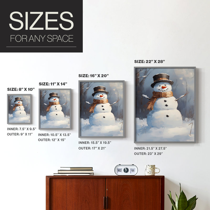 Art des Fêtes de Noël - série 2 - CCL XXX, reproduction encadrée - bois massif, H 11 po x l 9 po, Gris