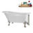 58" Streamlin Clawfoot Tub,Tray,Drain, Clawfeet-101628925-102219866
