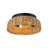 2-Light Natural Rattan Flush Mount