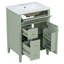 Ensemble de meuble-lavabo autoportant 24 po avec lavabo en céramique intégré, portes et tiroirs à fermeture en douceur, tiroir de rangement inférieur et support de porte intérieure 24 po-129764421-129764417