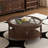 Glass-top coffee table-1095485643