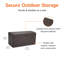 Ebern Designs Ronesia 10cm W 375L Resin Lockable Deck Box in Brown