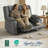 Electric Reclining Loveseat Sofa with Heat and Massage, Fabric Power Loveseat Recliner-90625493