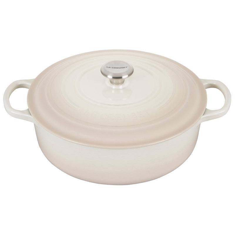 Meringue Enameled Cast Iron 7.25 qt. Dutch Oven