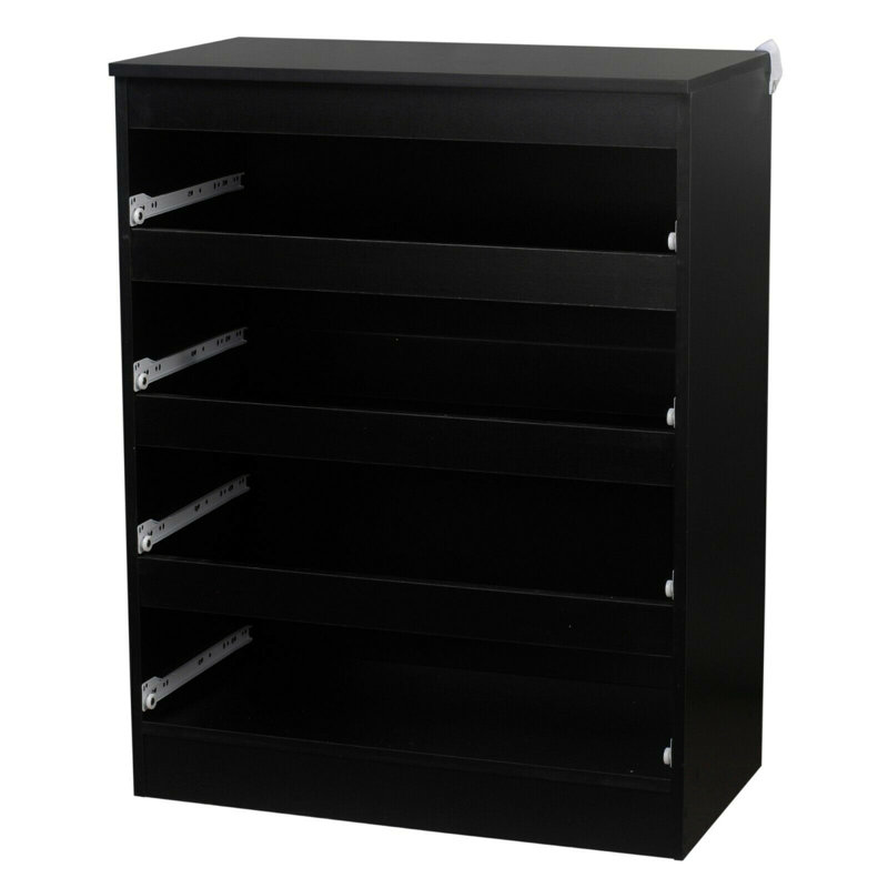 Baptistine 4 - Drawer Chest of Drawers, Black