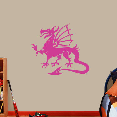 Décalcomanie murale dragon mascotte