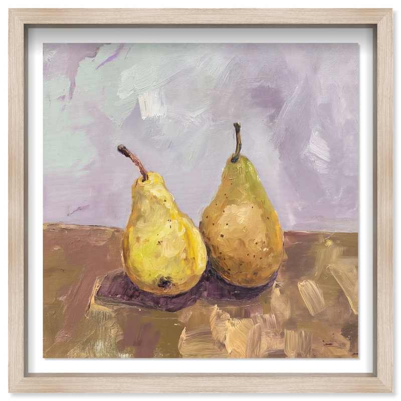 Fruity Impressions Shadowbox Food & Beverages Print by Oliver Gal, Black Frame, 12 x 12, 17.5"H x 17.5"W, Natural Oak Frame