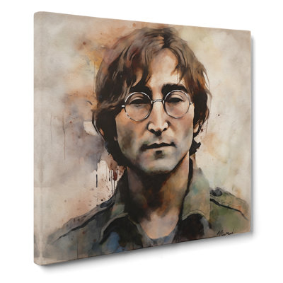 John Lennon Conceptual Art - Wrapped Canvas