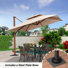 Parasol en porte-à-faux carré 108 po avec plaque en acier 108 po