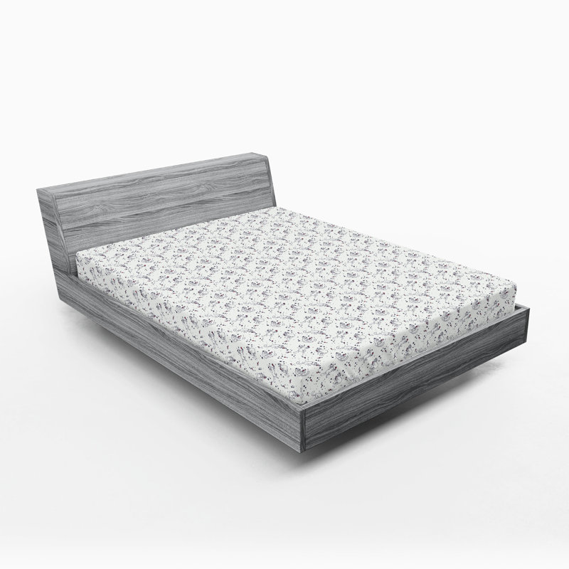 Ensemble de 2 draps-housse dégradés Ambesonne bleu sarcelle très clair bleu pâle et blanc, Drap-housse pour très grand lit