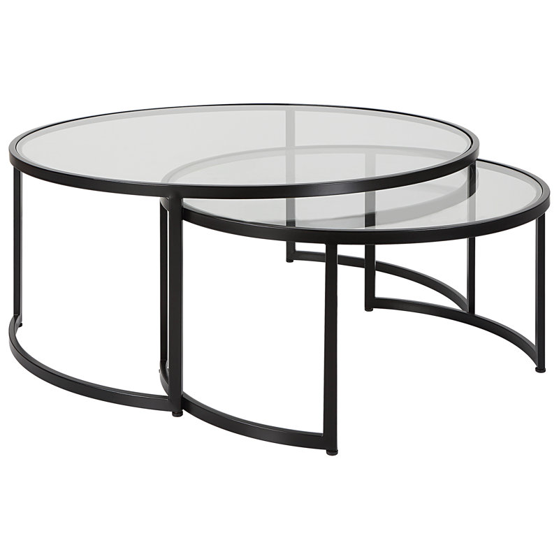 Tables basses gigognes Corrine, noir, S / 2