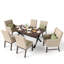 Ensemble repas d'extérieur avec six chaises