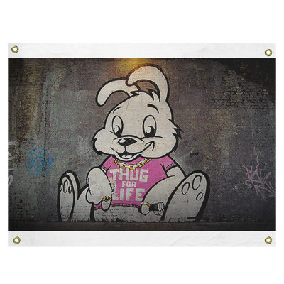 Tapisserie de lapin thug de polyester pour vie
