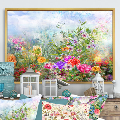 «Multicolor Spring Flowers Impression IV», reproduction sur toile flottante