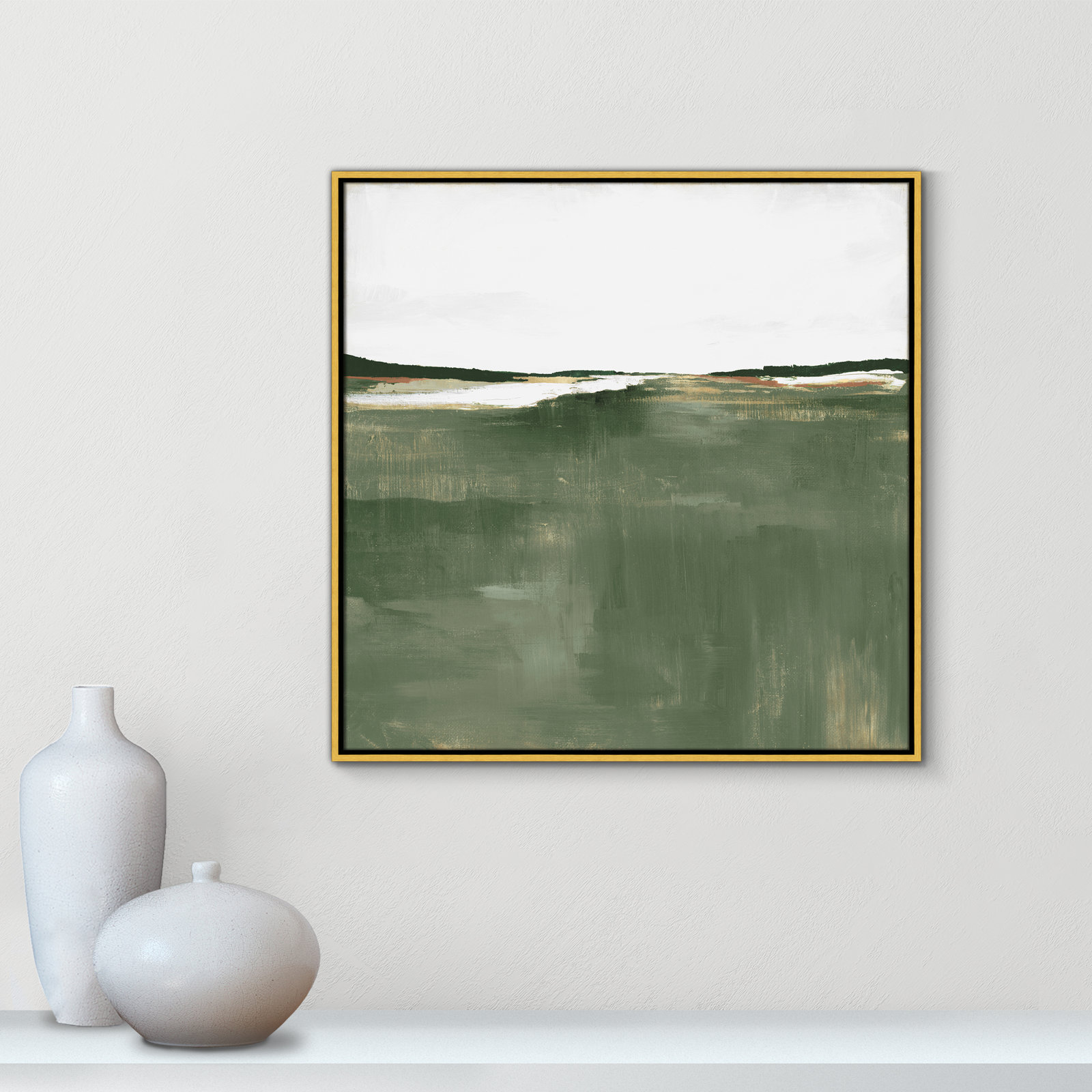 Dauntsey "Green Sea" Print by Isabelle Z, 31.5" H x 31.5" W, Gold