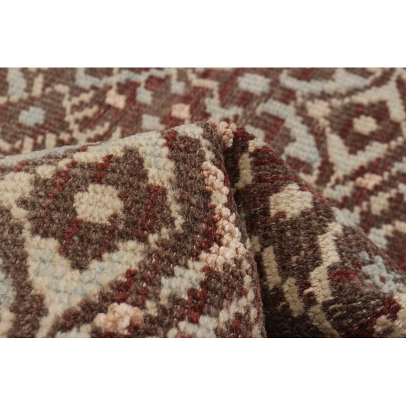 Tapis brun foncé noué à la main 5 pi 0 po x 7 pi 6 po Tangier