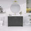 Ensemble de meuble-lavabo simple 48 po avec surface de comptoir en bois massif et armoire de rangement pré-assemblée-93051385