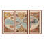 Ancienne carte du monde, impression sur toile, cadre flottant 3 pièces-2090041845-2121391297