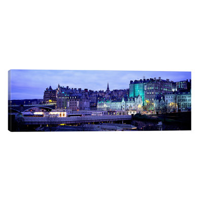 The Old Town Edinburgh Scotland - No Frame Panoramic Print on Canvas