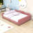 Upholstered Daybed with Sherpa Fabric-350131811-349787540