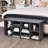 Polypropylene / Olefin Upholstered Storage Bench-650315574