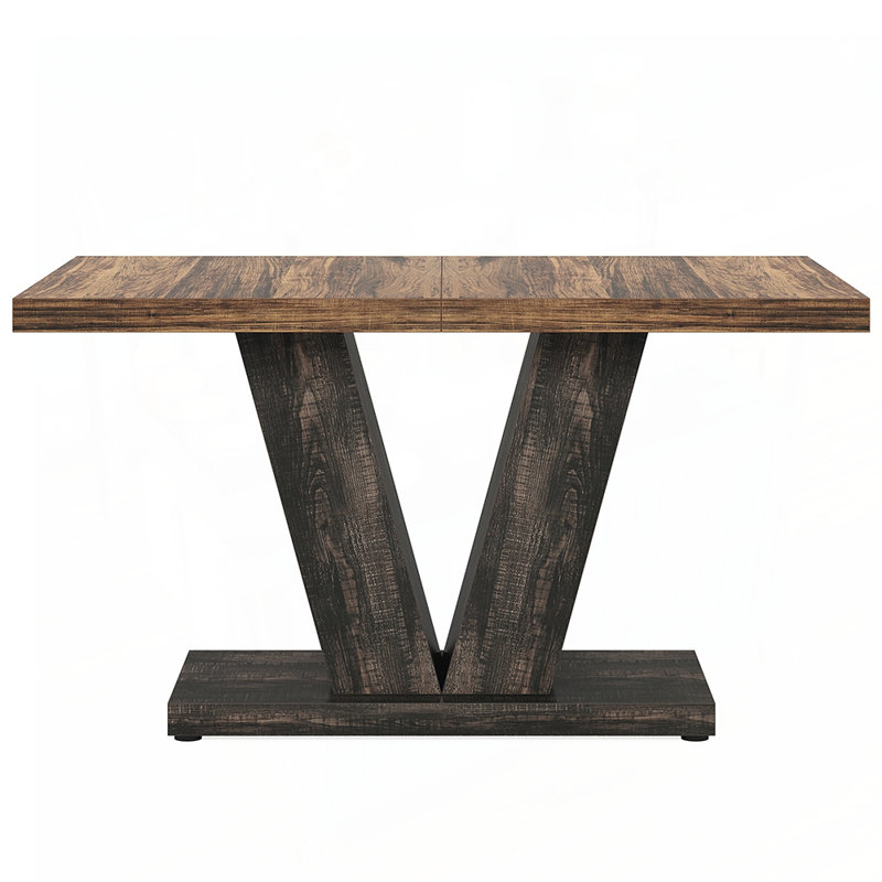 Farmhouse Dining Table Durable and Stylish for Modern and Rustic Interiors, Brown/Gray Oak