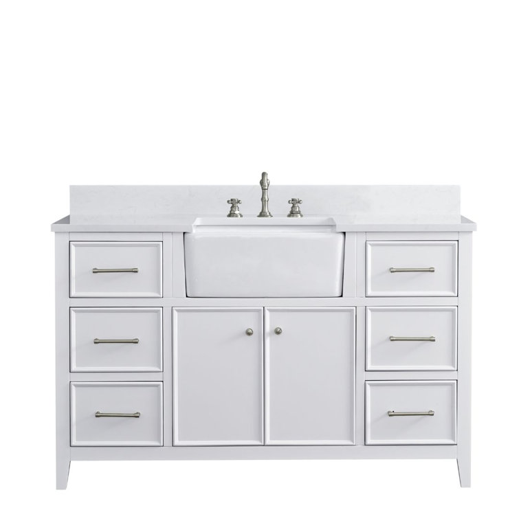 Giffords 54'' Single Bathroom Vanity with Engineered Stone Top