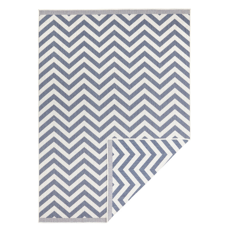 Flatweave Blue Rug, Rectangle 120 x 170cm