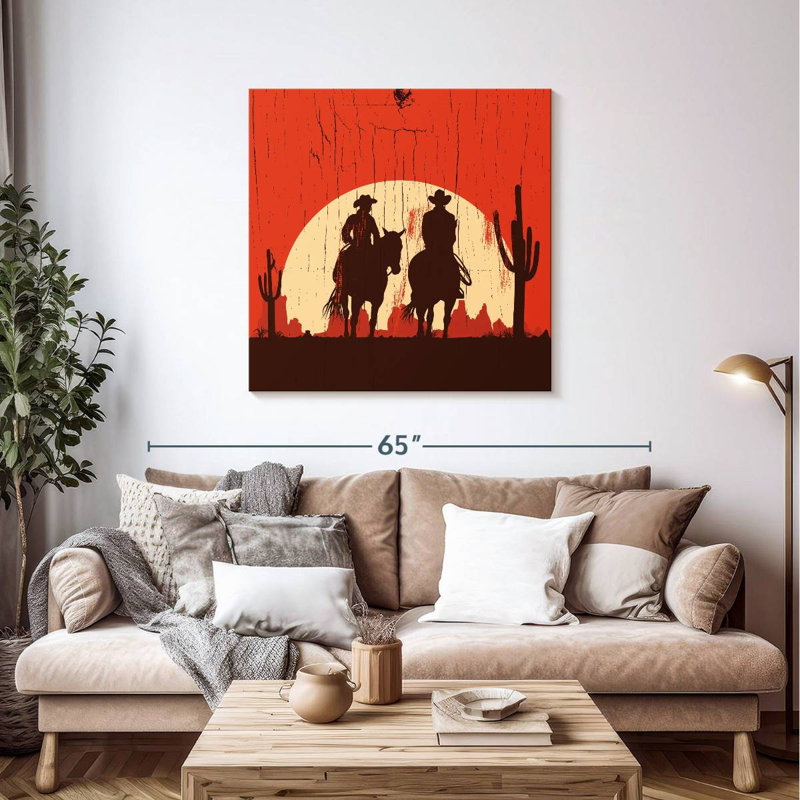 Deux Cowboys de Lelar, H 39 po x l 39 po